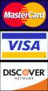 We proudy accept Mastercard, Visa and Discover credit cards.