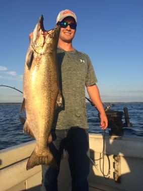 King Salmon fishing the eastern basin on lake ontario, NY