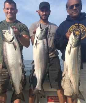 Lake Ontario Charter fishing for King Salmon near Pulaski NY.