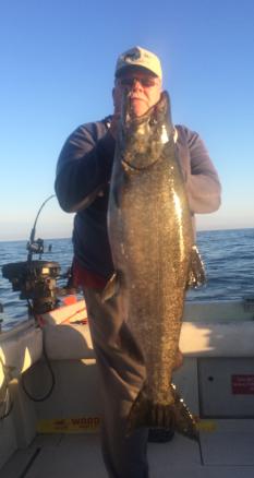 Lake Ontario NY king salmon charter boat fishing